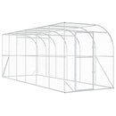vidaXL Fali Tyúkól Ezüst 600 x 150 x 215 cm Horganyzott Acél