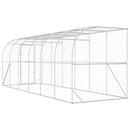 vidaXL Fali Tyúkól Ezüst 600 x 150 x 215 cm Horganyzott Acél