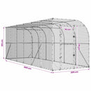 vidaXL Fali Tyúkól Ezüst 600 x 150 x 215 cm Horganyzott Acél
