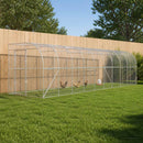 vidaXL Fali Tyúkól Ezüst 600 x 150 x 215 cm Horganyzott Acél