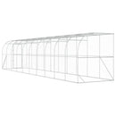 vidaXL Fali Tyúkól Ezüst 600 x 150 x 215 cm Horganyzott Acél