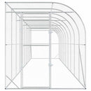 vidaXL Fali Tyúkól Ezüst 600 x 150 x 215 cm Horganyzott Acél