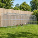 vidaXL Fali Tyúkól Ezüst 600 x 150 x 215 cm Horganyzott Acél