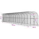 vidaXL Fali Tyúkól Ezüst 600 x 150 x 215 cm Horganyzott Acél