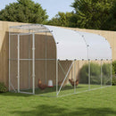 vidaXL Fali Tyúkól Ezüst 600 x 150 x 215 cm Horganyzott Acél