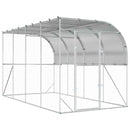 vidaXL Fali Tyúkól Ezüst 600 x 150 x 215 cm Horganyzott Acél