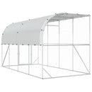 vidaXL Fali Tyúkól Ezüst 600 x 150 x 215 cm Horganyzott Acél