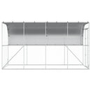 vidaXL Fali Tyúkól Ezüst 600 x 150 x 215 cm Horganyzott Acél