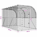 vidaXL Fali Tyúkól Ezüst 600 x 150 x 215 cm Horganyzott Acél