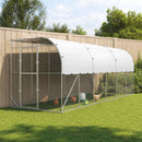 vidaXL Fali Tyúkól Ezüst 600 x 150 x 215 cm Horganyzott Acél