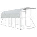 vidaXL Fali Tyúkól Ezüst 600 x 150 x 215 cm Horganyzott Acél