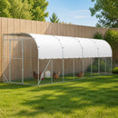 vidaXL Fali Tyúkól Ezüst 600 x 150 x 215 cm Horganyzott Acél