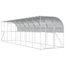 vidaXL Fali Tyúkól Ezüst 600 x 150 x 215 cm Horganyzott Acél