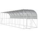 vidaXL Fali Tyúkól Ezüst 600 x 150 x 215 cm Horganyzott Acél