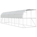 vidaXL Fali Tyúkól Ezüst 600 x 150 x 215 cm Horganyzott Acél