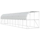 vidaXL Fali Tyúkól Ezüst 600 x 150 x 215 cm Horganyzott Acél