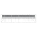 vidaXL Fali Tyúkól Ezüst 600 x 150 x 215 cm Horganyzott Acél