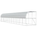 vidaXL Fali Tyúkól Ezüst 600 x 150 x 215 cm Horganyzott Acél