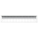 vidaXL Fali Tyúkól Ezüst 600 x 150 x 215 cm Horganyzott Acél