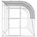 vidaXL Falat támasztó tyúkól Ezüst 400 x 200 x 215 cm Horganyzott Acél