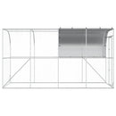 vidaXL Falat támasztó tyúkól Ezüst 400 x 200 x 215 cm Horganyzott Acél