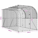 vidaXL Falat támasztó tyúkól Ezüst 400 x 200 x 215 cm Horganyzott Acél
