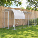 vidaXL Falat támasztó tyúkól Ezüst 600 x 200 x 215 cm Horganyzott Acél