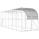 vidaXL Falat támasztó tyúkól Ezüst 600 x 200 x 215 cm Horganyzott Acél