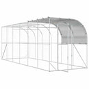 vidaXL Falat támasztó tyúkól Ezüst 600 x 200 x 215 cm Horganyzott Acél