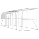 vidaXL Falat támasztó tyúkól Ezüst 600 x 200 x 215 cm Horganyzott Acél
