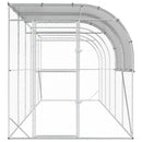 vidaXL Falat támasztó tyúkól Ezüst 600 x 200 x 215 cm Horganyzott Acél