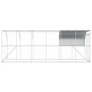 vidaXL Falat támasztó tyúkól Ezüst 600 x 200 x 215 cm Horganyzott Acél