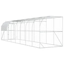 vidaXL Falat támasztó tyúkól Ezüst 800 x 200 x 215 cm Horganyzott Acél