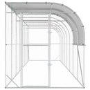vidaXL Falat támasztó tyúkól Ezüst 800 x 200 x 215 cm Horganyzott Acél