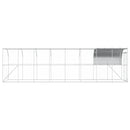vidaXL Falat támasztó tyúkól Ezüst 800 x 200 x 215 cm Horganyzott Acél
