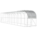 vidaXL Falat támasztó tyúkól Ezüst 1000 x 200 x 215 cm