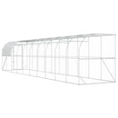 vidaXL Falat támasztó tyúkól Ezüst 1000 x 200 x 215 cm