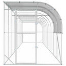 vidaXL Falat támasztó tyúkól Ezüst 1000 x 200 x 215 cm