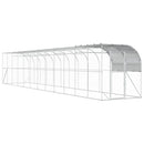 vidaXL Falat támasztó tyúkól Ezüst 1200 x 200 x 215 cm
