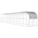 vidaXL Falat támasztó tyúkól Ezüst 1200 x 200 x 215 cm