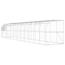 vidaXL Falat támasztó tyúkól Ezüst 1200 x 200 x 215 cm