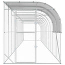 vidaXL Falat támasztó tyúkól Ezüst 1200 x 200 x 215 cm