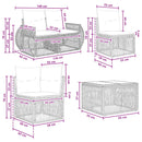 vidaXL Kerti Kanapé Szett 9 db Bézs polirattan