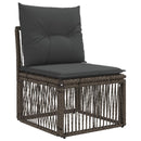 vidaXL Kerti Kanapé Szett 8 db Szürke polirattan