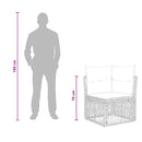 vidaXL Kerti Kanapé Szett 6 db Szürke polirattan