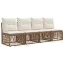 vidaXL Kerti Kanapé Szett 8 db Bézs polirattan