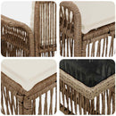vidaXL Kerti Kanapé Szett 8 db Beige és Krémszínű polirattan