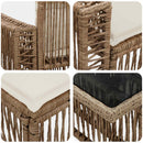 vidaXL Kerti Kanapé Szett 6 db Beige és Krémszínű polirattan