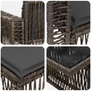 vidaXL Kerti Kanapé Szett 7 db Szürke és sötétszürke polirattan