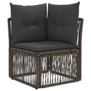 vidaXL Kerti Kanapé Szett 14 db Szürke és sötétszürke polirattan